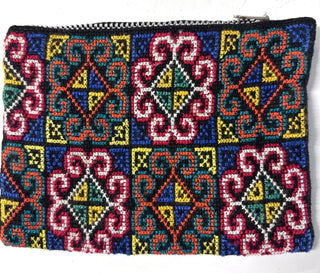 Zipper Bag -Hmong tribal weaving, small bag