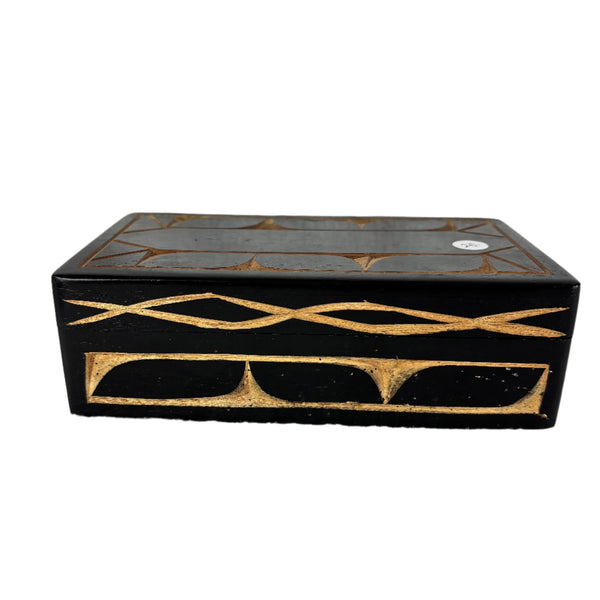 Hand Carved Wood Box - 3