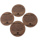 Coasters - Day of the Dead images on stamped cork - Set of 4