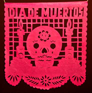 Paper Day of the Dead Papel Picado Banner - Dozen