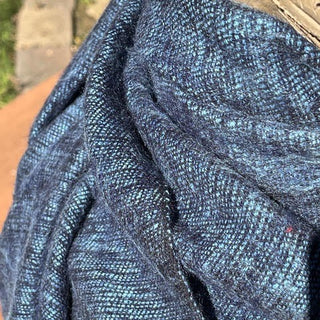 Brushed Woven Shawl - Denim Blue