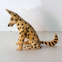 Figurine - Dog with Hand - Painted Spots