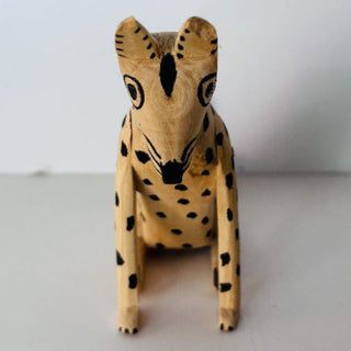Figurine - Dog with Hand - Painted Spots