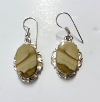Earrings - Jasper set in Sterling Silver