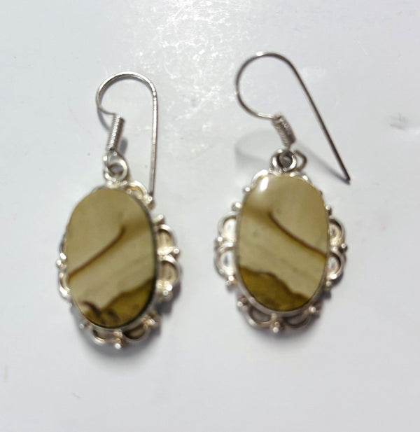 Earrings - Sterling Silver Wild Horse Picture Jasper