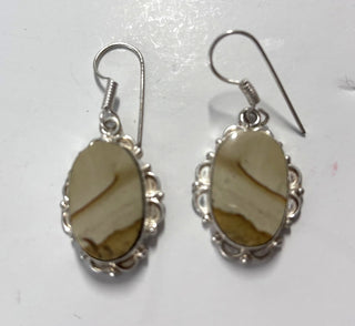 Earrings - Jasper set in Sterling Silver