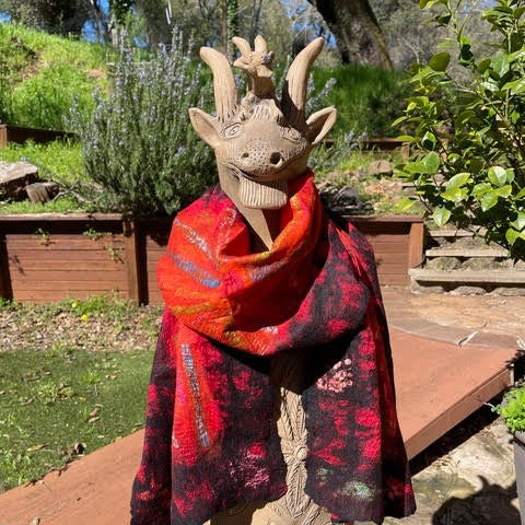 Scarf - Sari Sun - Red And Black