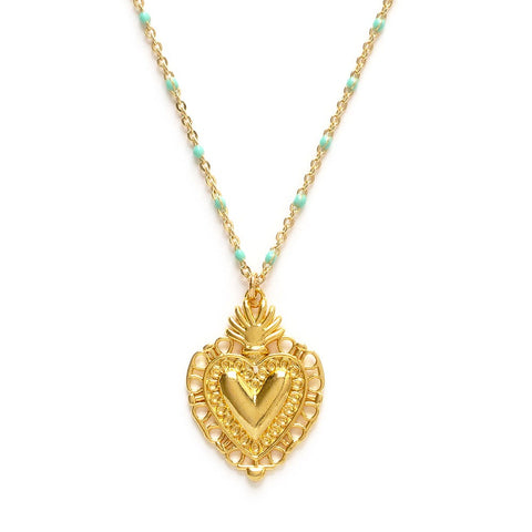 Flaming Heart Necklace