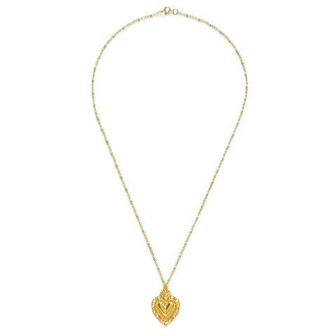 Flaming Heart Necklace - 0