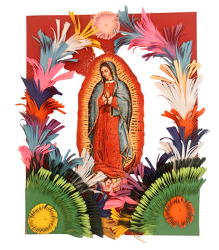 Fringed Paper Lady of Guadalupe Note Cards - Assorted