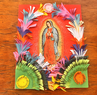Fringed Paper Lady of Guadalupe Note Cards - Assorted
