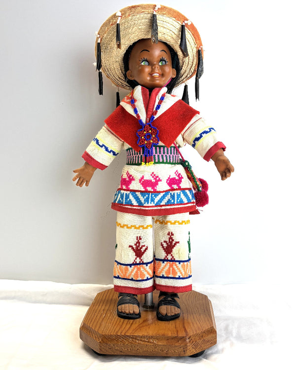 Vintage Huichol Indian Doll