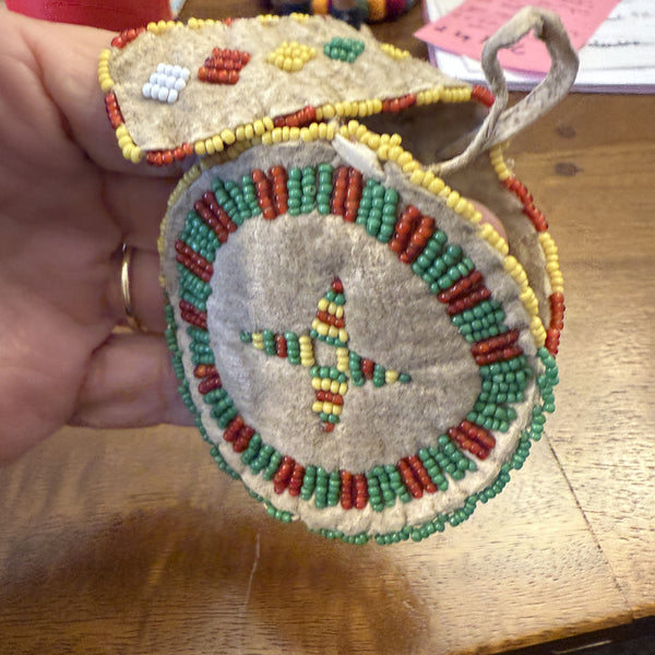 Beaded Indian Pouch - medicine bag
