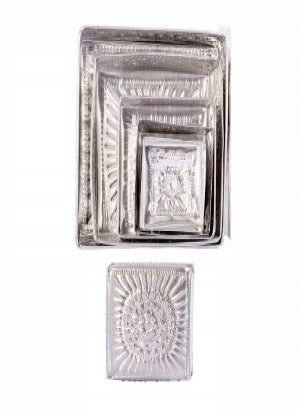 Square Tin Boxes - set of 4 nested boxes