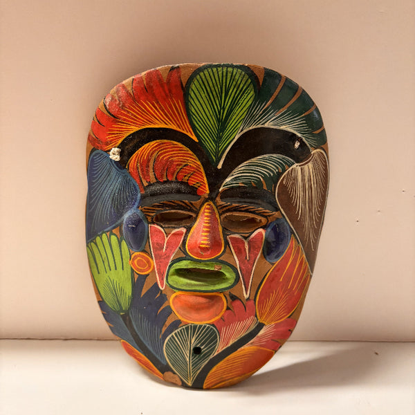 Mask - Mexican Folk Art Mask - Clay Red Nose