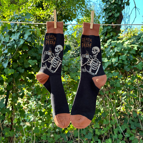 Men's Socks Death Before Decaf - 0