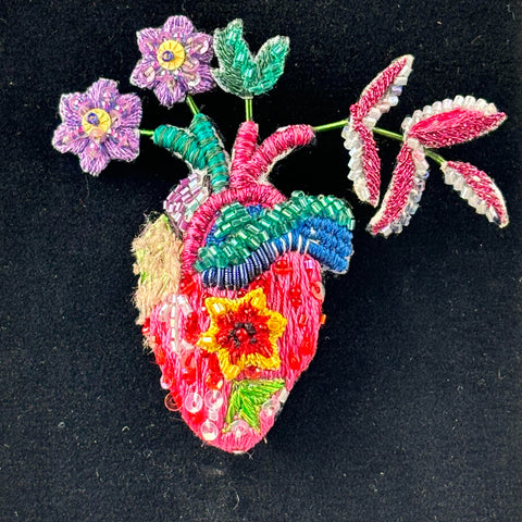 Micro Beaded - Heart of Life Brooch