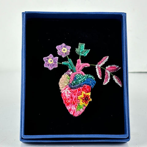 Micro Beaded - Heart of Life Brooch - 0