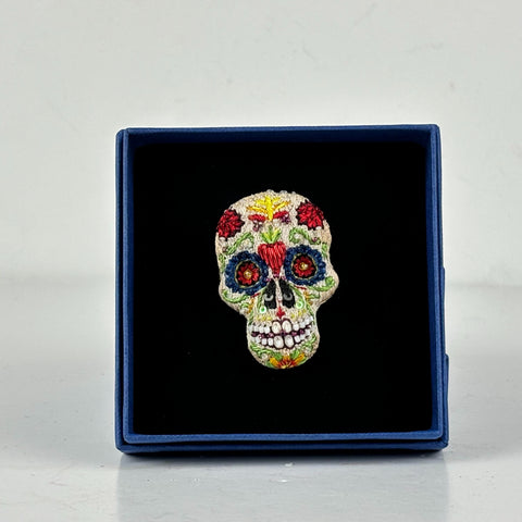 Microbead - Sugar Skull - Brooch - 0