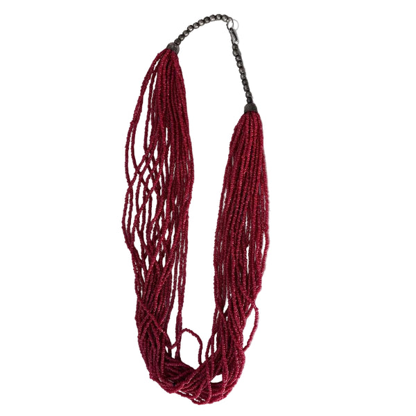 Necklace with Small Red Beads