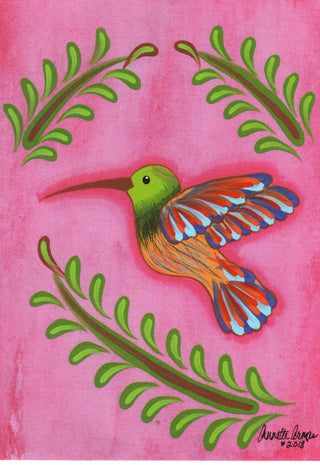 Note Card - Hummingbird Pink