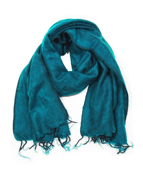 Brushed Woven Shawl - Caribbean Azul - 0