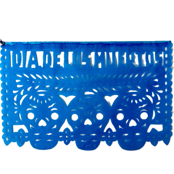 Hand Cut Paper Day of the Dead Papel Picado Banners - Medium