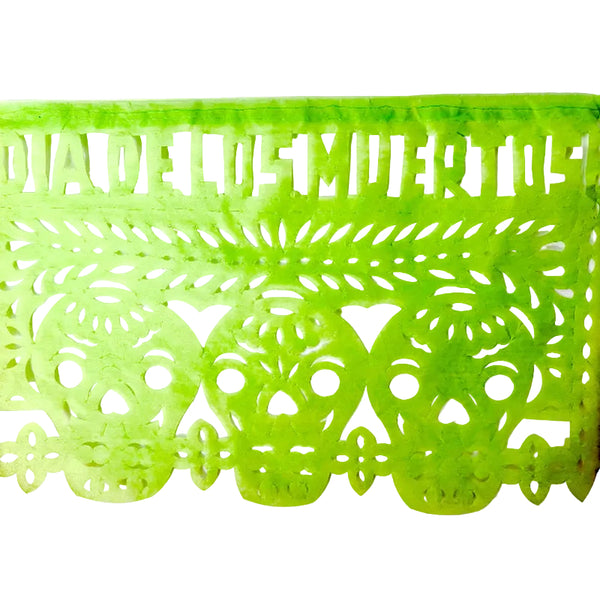 Hand Cut Paper Day of the Dead Papel Picado Banners - Medium