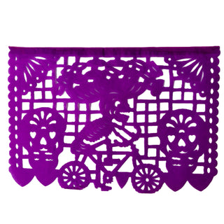Hand Cut Paper Day of the Dead Papel Picado Banners - Medium