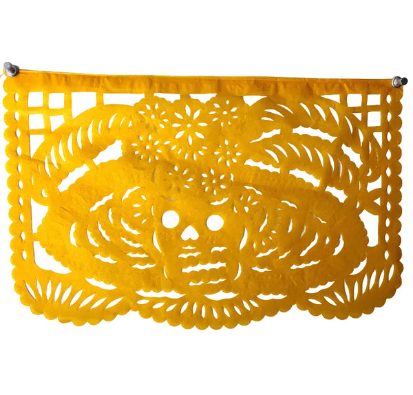 Hand Cut Paper Day of the Dead Papel Picado Banners - Medium