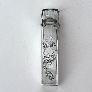Perfume Bottle - Antique In Sterling Silver Case