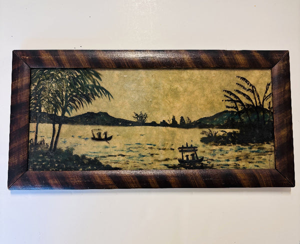 Picture - Silhouette - Dark Wood Frame