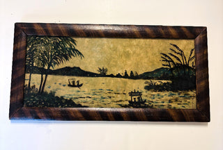 Picture - Silhouette - Dark Wood Frame