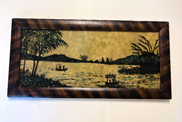 Picture - Silhouette - Dark Wood Frame