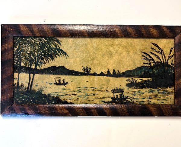 Picture - Silhouette - Dark Wood Frame