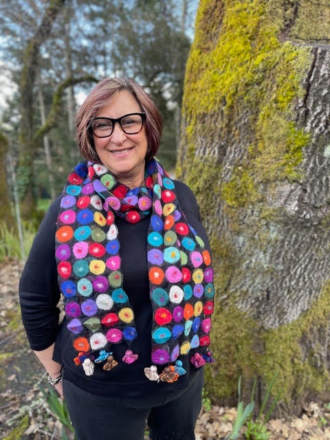 Scarf, Polka Dots Design