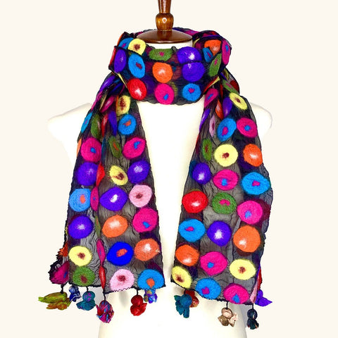 Scarf, Polka Dots Design - 0