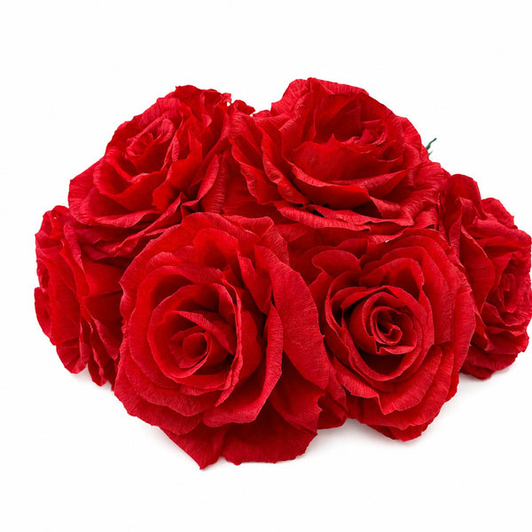 Roses - Red - 6 pk - 5 inch diameter