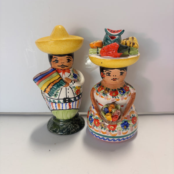 Santa Maria Mexican  Man & Women Salt and Pepper Shakers
