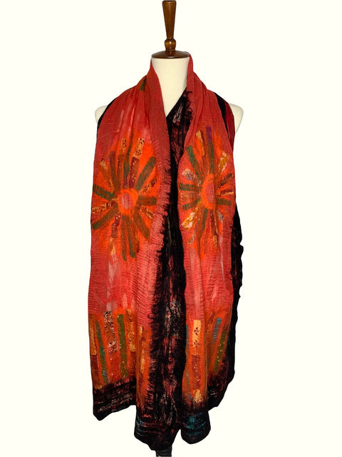 Scarf - Sari Sun - Red And Black
