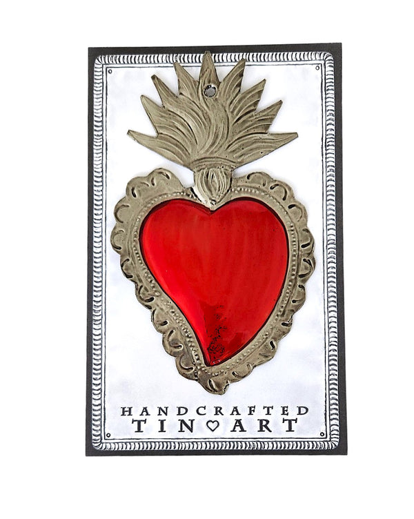 Tin Heart Ornament - Scalloped edge
