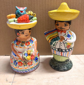 Santa Maria Mexican  Man & Women Salt and Pepper Shakers