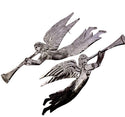Tin Pair of Angels W/ Trumpets