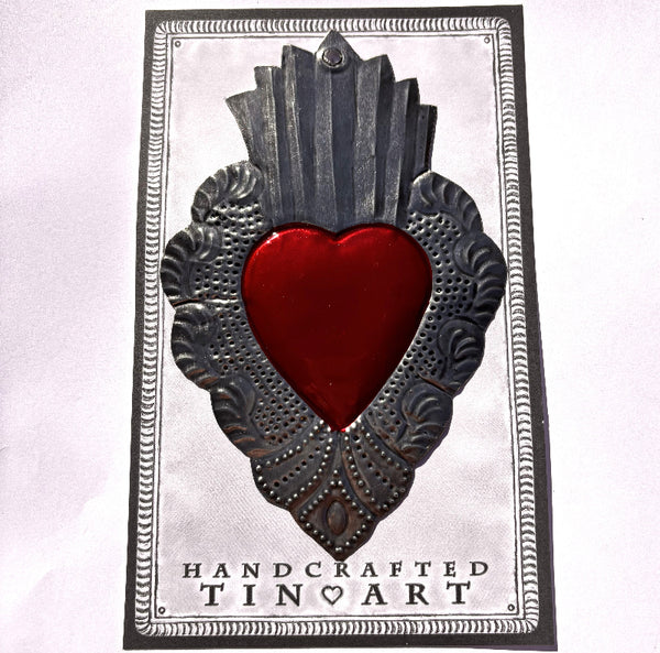 Tin Heart Ornament - Calado