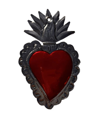 Tin Heart Ornament - Scalloped edge