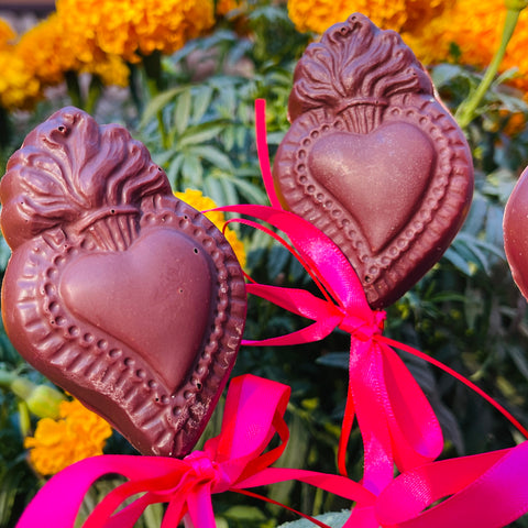 Flaming Heart Milagro Lollipop Mold - 0