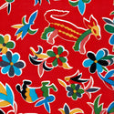Mexican Oilcloth - Animales on Red