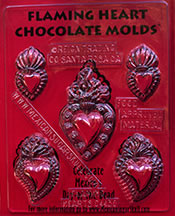 Flaming Heart Chocolate Mold - Dozen