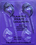 Flaming Heart Lollipops Mold
