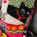 Frida Pillow – Frida with Black Cat